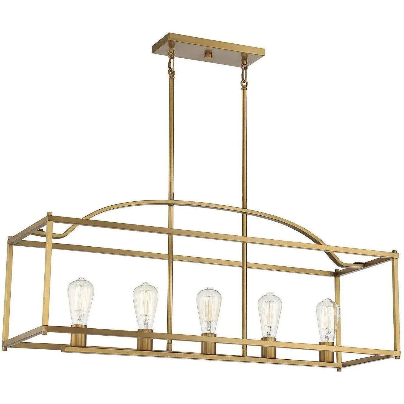 Savoy House - Palladian Five Light Linear Chandelier - 1-190-5-322 | Montreal Lighting & Hardware