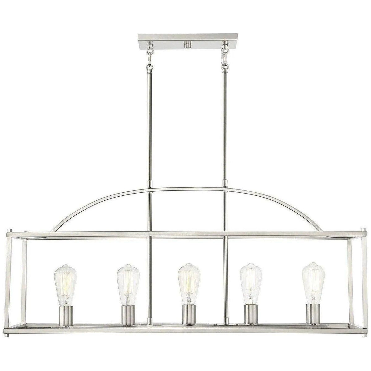 Savoy House - Palladian Five Light Linear Chandelier - 1-190-5-SN | Montreal Lighting & Hardware