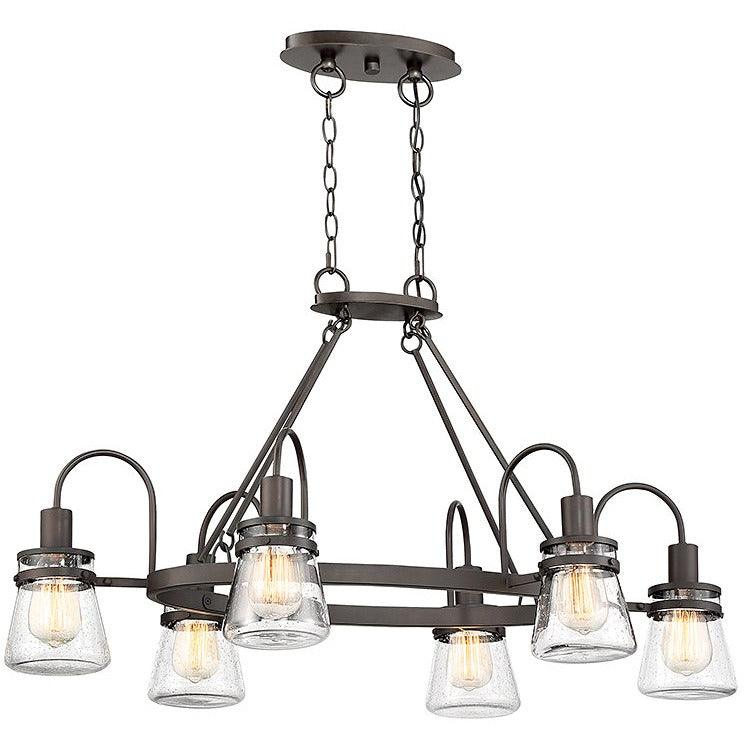 Savoy House - Portsmouth Six Light Outdoor Chandelier - 1-3502-6-13 | Montreal Lighting & Hardware