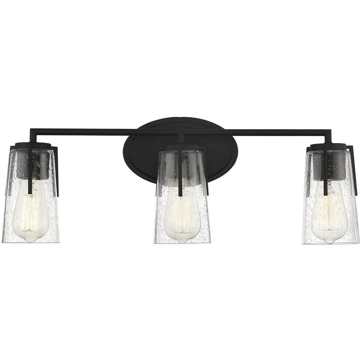 Savoy House - Sacremento Three Light Bath Bar - 8-7045-3-BK | Montreal Lighting & Hardware