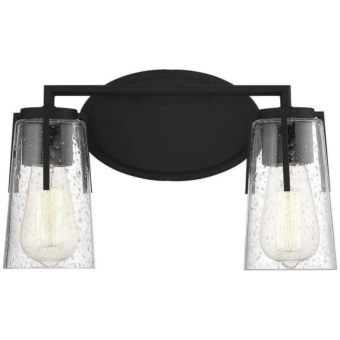 Savoy House - Sacremento Two Light Bath Bar - 8-7045-2-BK | Montreal Lighting & Hardware