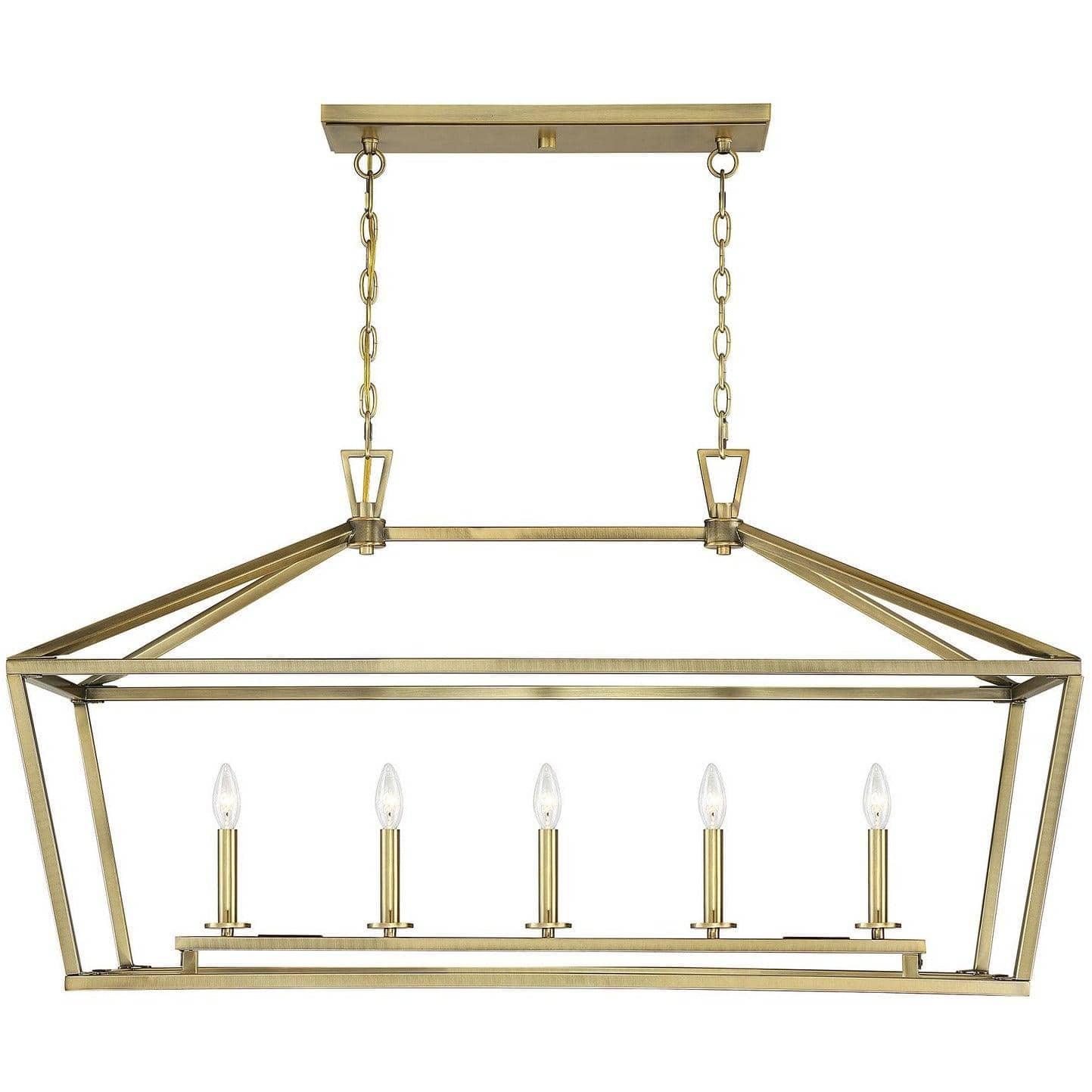Savoy House - Townsend Five Light Linear Chandelier - 1-324-5-322 | Montreal Lighting & Hardware