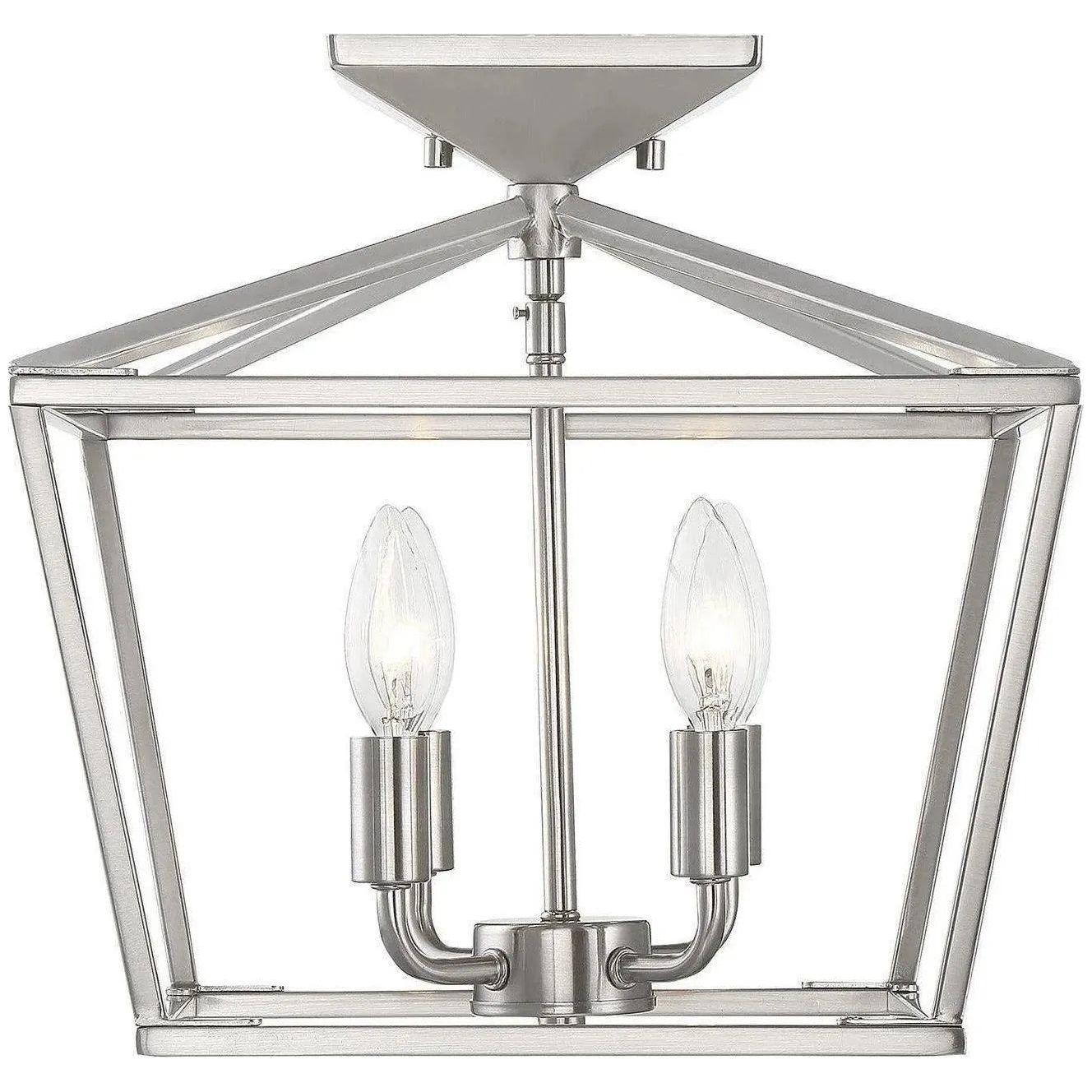 Savoy House - Townsend Four Light Semi-Flush Mount - 6-328-4-SN | Montreal Lighting & Hardware