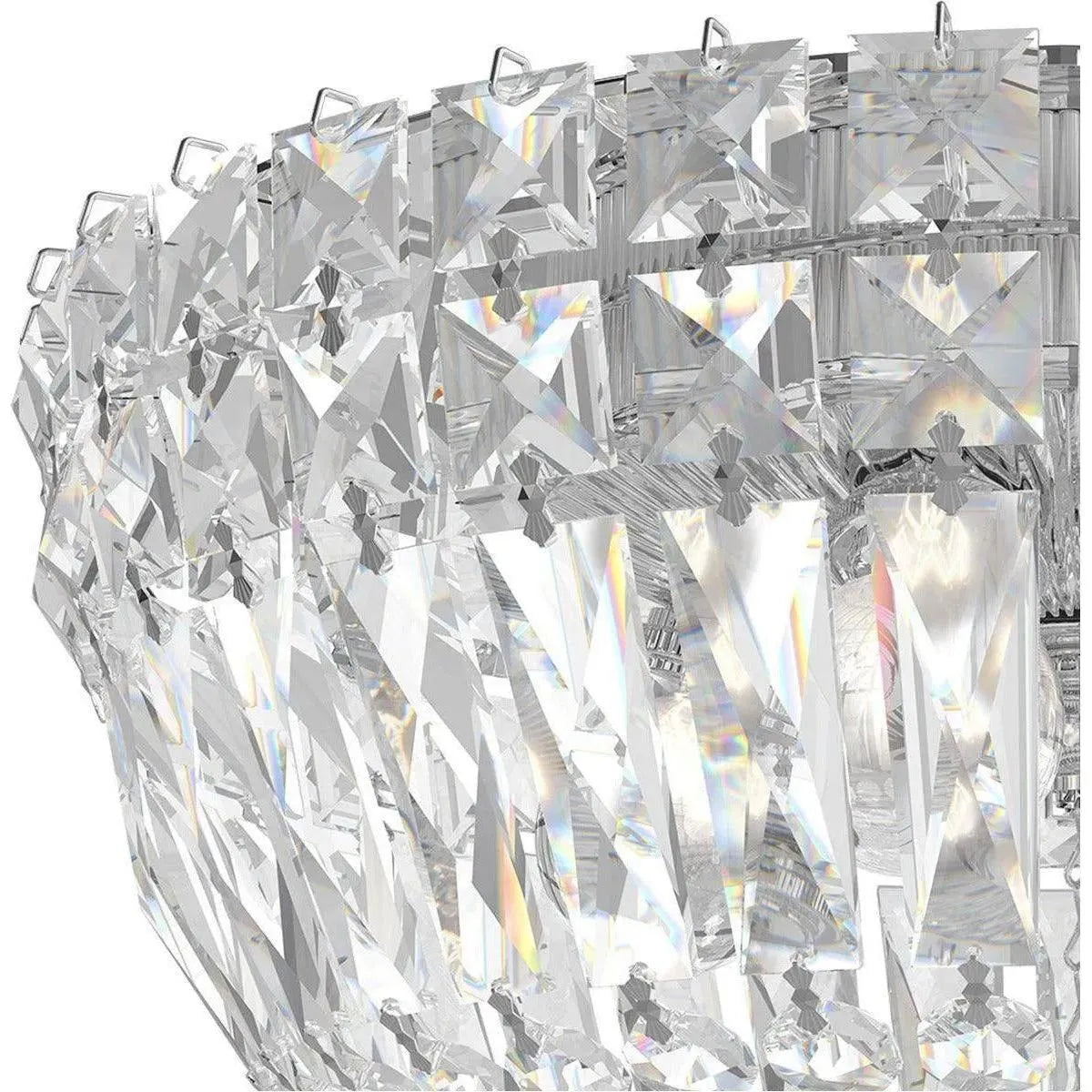 Schonbek 1870 - Petit Crystal Deluxe Semi Flush - 5891-40S | Montreal Lighting & Hardware
