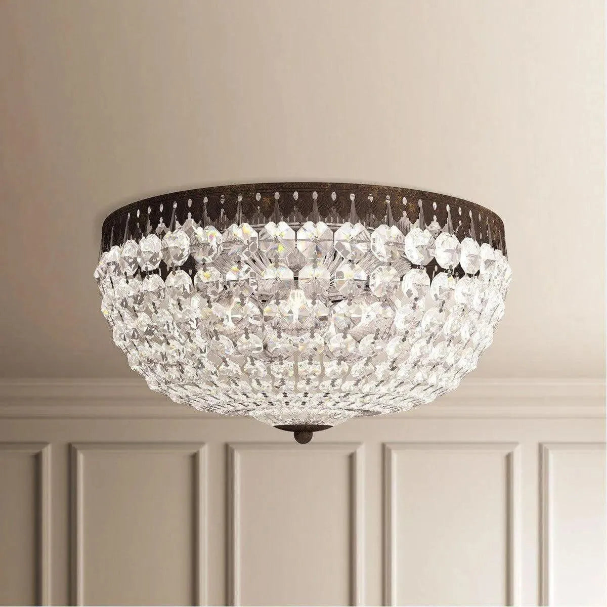 Schonbek 1870 - Petit Crystal Semi Flush - 1564-40S | Montreal Lighting & Hardware