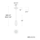 Schonbek Beyond - Mini LED Hibiscus Suspension - BPD21213-AB | Montreal Luminaire & Quincaillerie