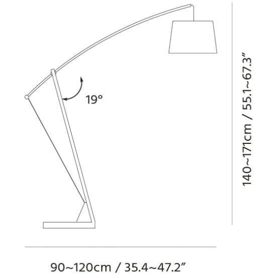 Seed Design - Archer Floor Lamp - SQ-703FR-BK | Montreal Lighting & Hardware