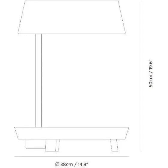 Seed Design - Carry Table Lamp - SQ-6350MDU-WH | Montreal Lighting & Hardware