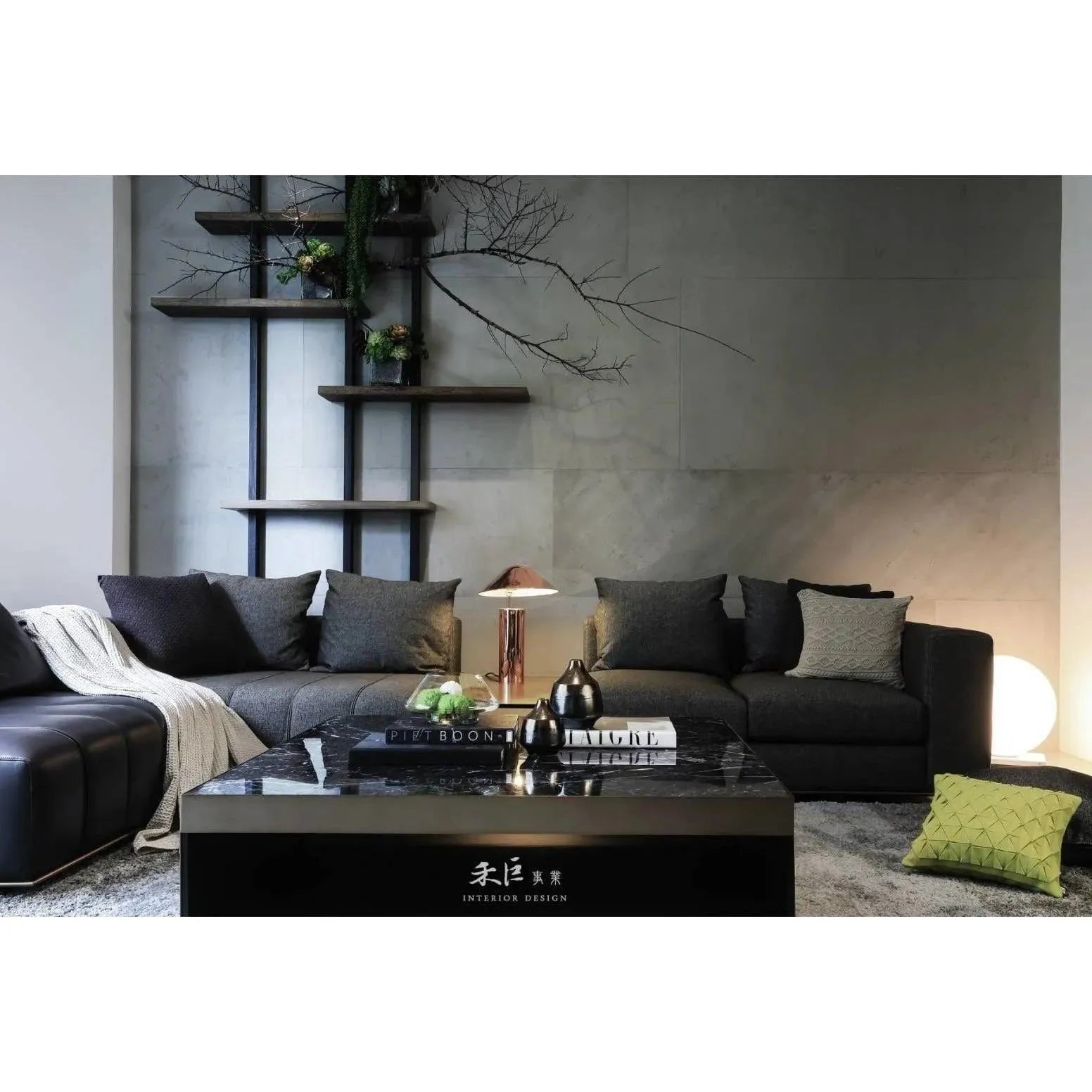 Seed Design - Damo Table Simple Lamp - SQ-339MDRS-BK | Montreal Lighting & Hardware