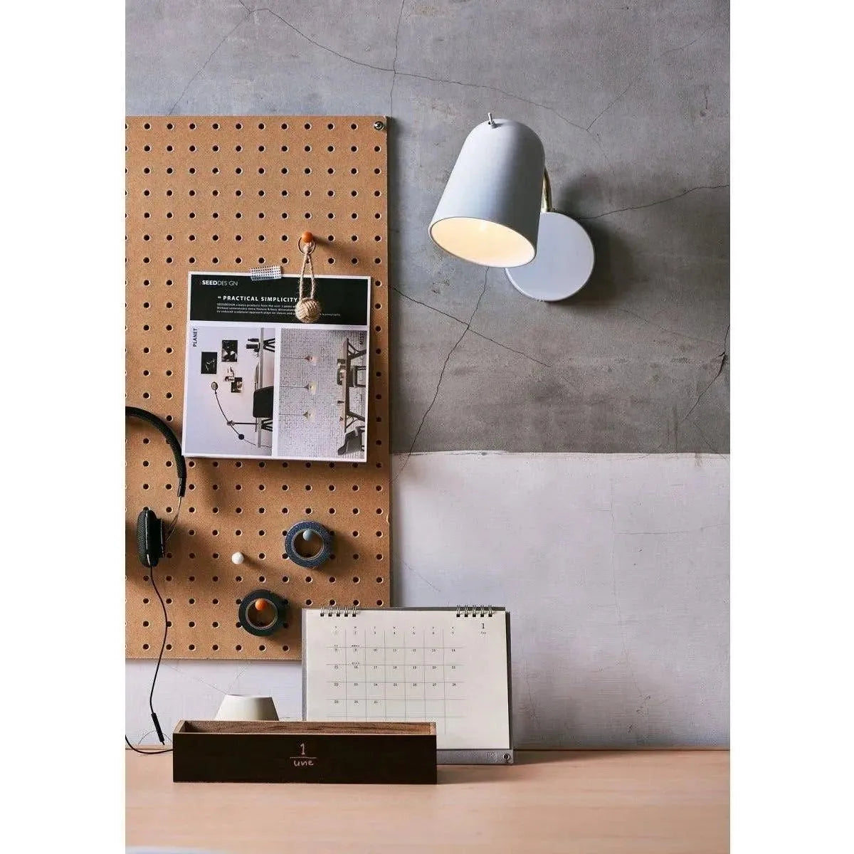 Seed Design - Dobi Wall Lamp - SQ-2181W-WH | Montreal Lighting & Hardware