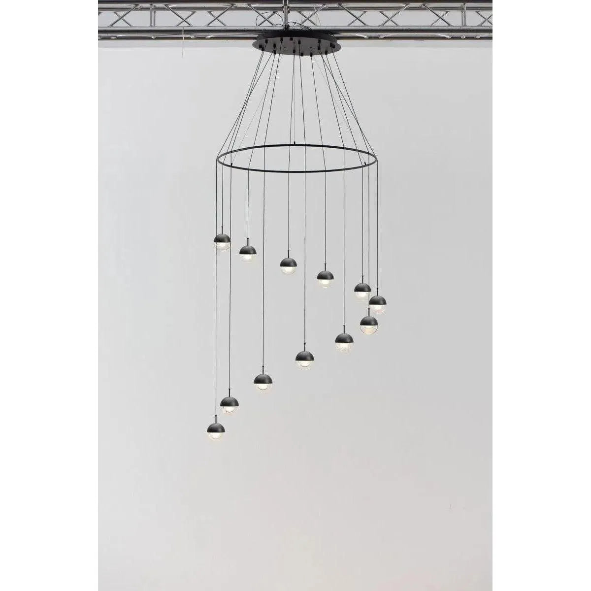 Seed Design - Dora Pendant Light 12 With Ring - SLD-1010PC12-BK | Montreal Lighting & Hardware