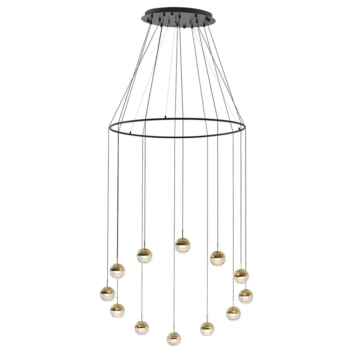 Seed Design - Dora Pendant Light 12 With Ring - SLD-1010PC12-CPR | Montreal Lighting & Hardware