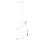 Seed Design - Dora Pendant Light 3 - SLD-1010P3-CPR | Montreal Lighting & Hardware