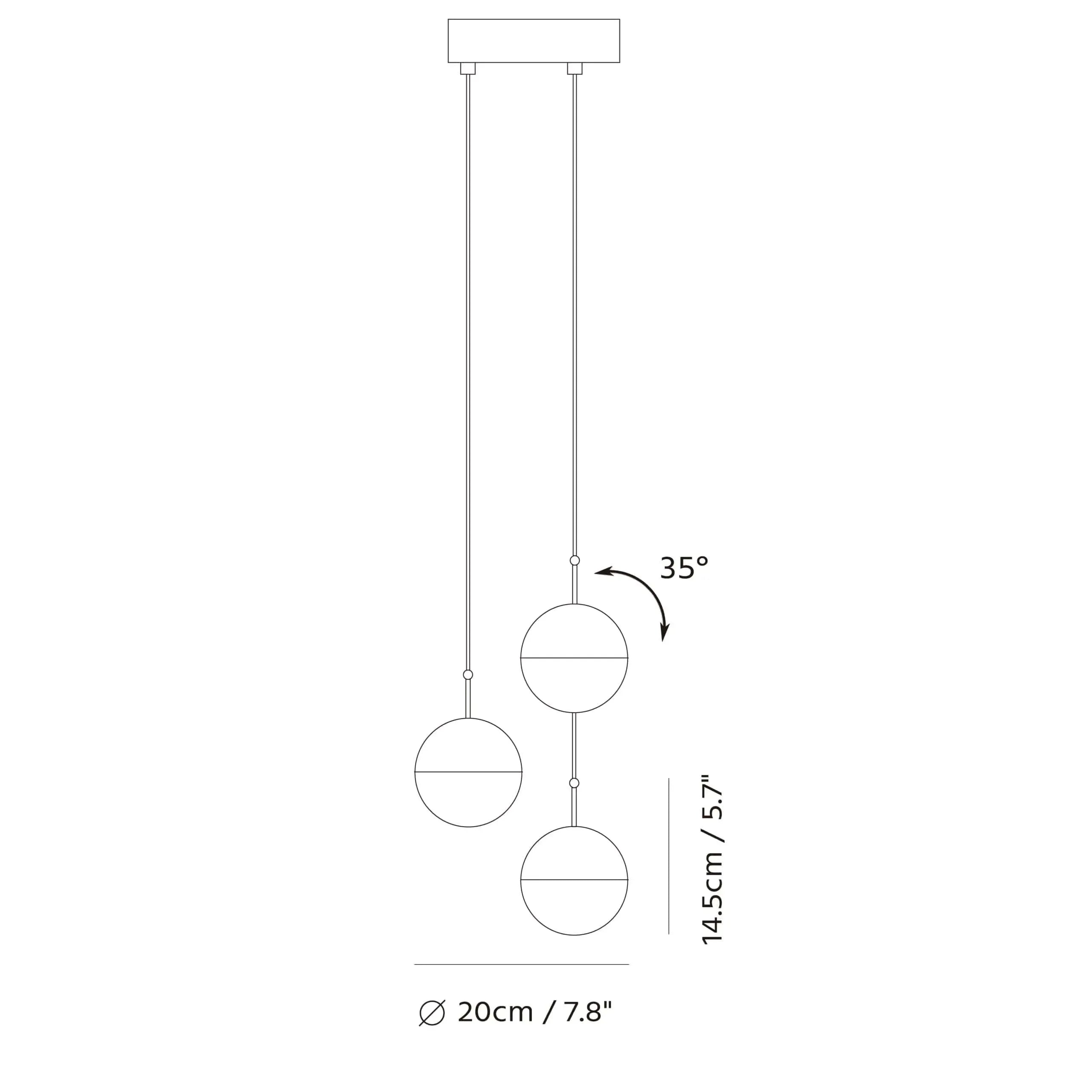 Seed Design - Dora Pendant Light 3 - SLD-1010P3-CPR | Montreal Lighting & Hardware