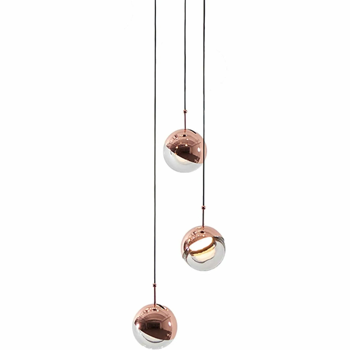 Seed Design - Dora Pendant Light 3 - SLD-1010P3-CPR | Montreal Lighting & Hardware