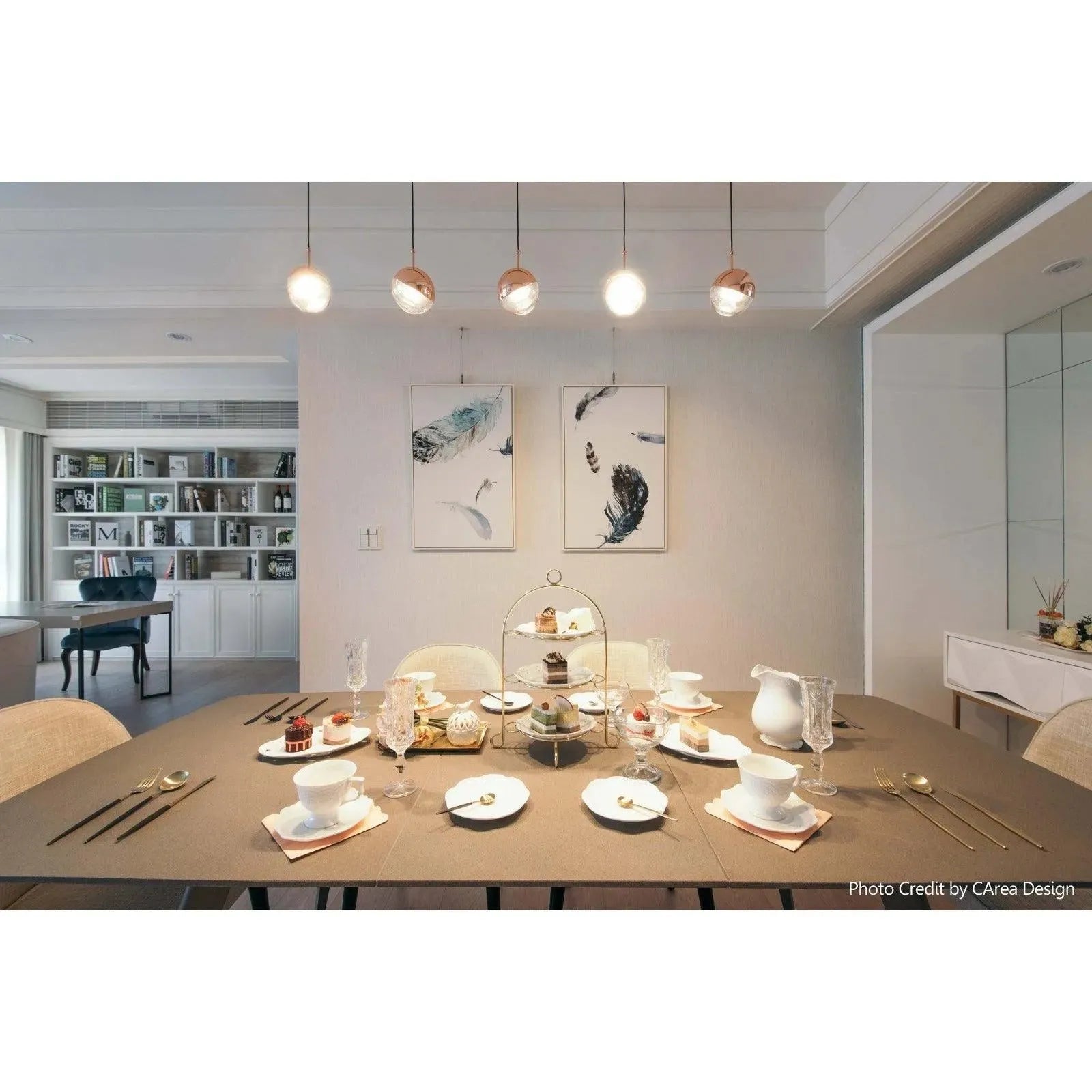 Seed Design - Dora Pendant Light 5 - SLD-1010PL5-CPR | Montreal Lighting & Hardware