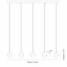 Seed Design - Dora Pendant Light 5 - SLD-1010PL5-CPR | Montreal Lighting & Hardware