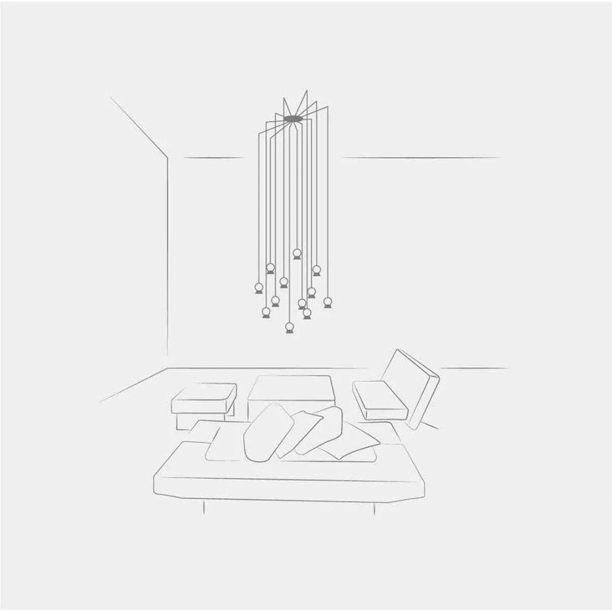 Seed Design - Fuji Pendant Light 12 - SLD-1011PF12-BK | Montreal Lighting & Hardware