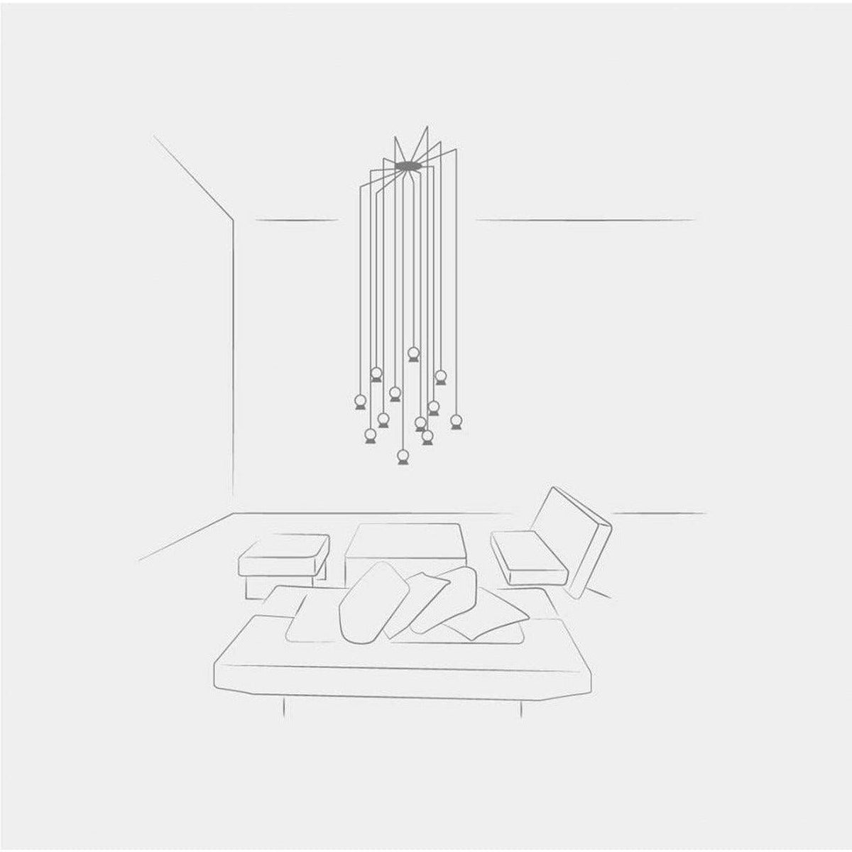 Seed Design - Fuji Pendant Light 12 - SLD-1011PF12-BK | Montreal Lighting & Hardware
