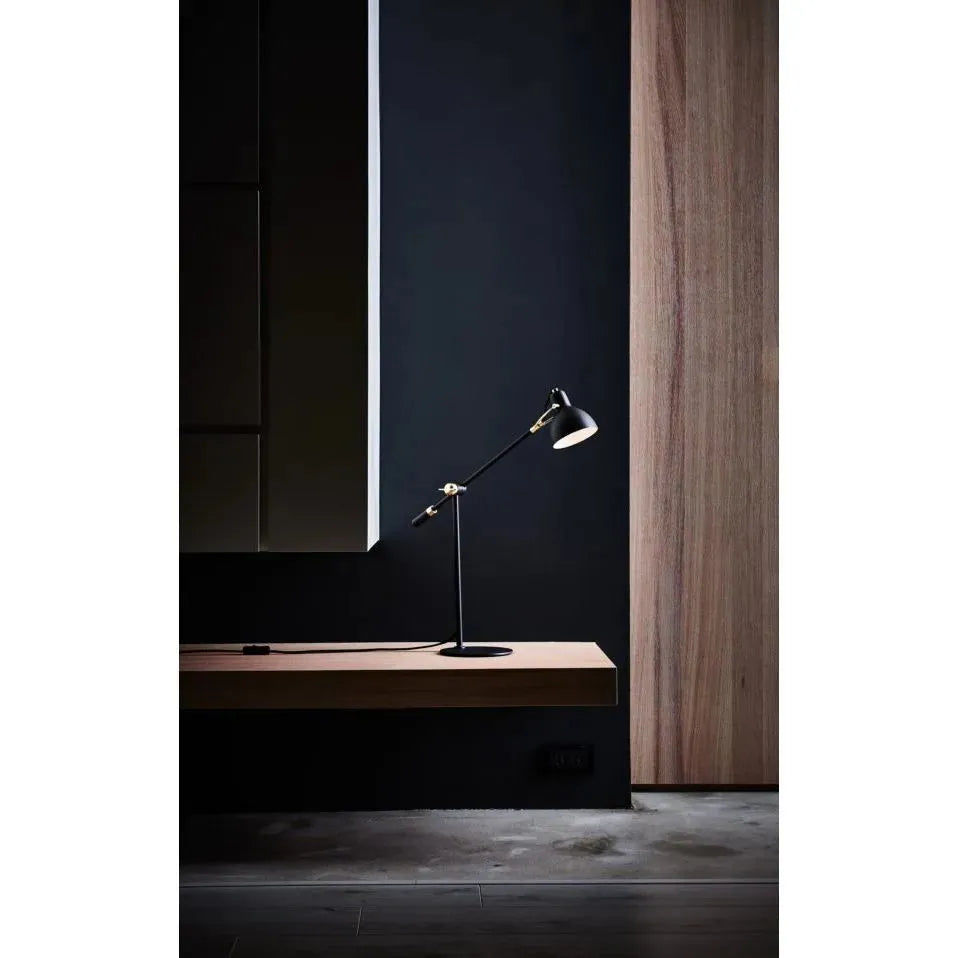 Seed Design - Laito Gentle Table Lamp - SQ-793MDR-BLK | Montreal Lighting & Hardware