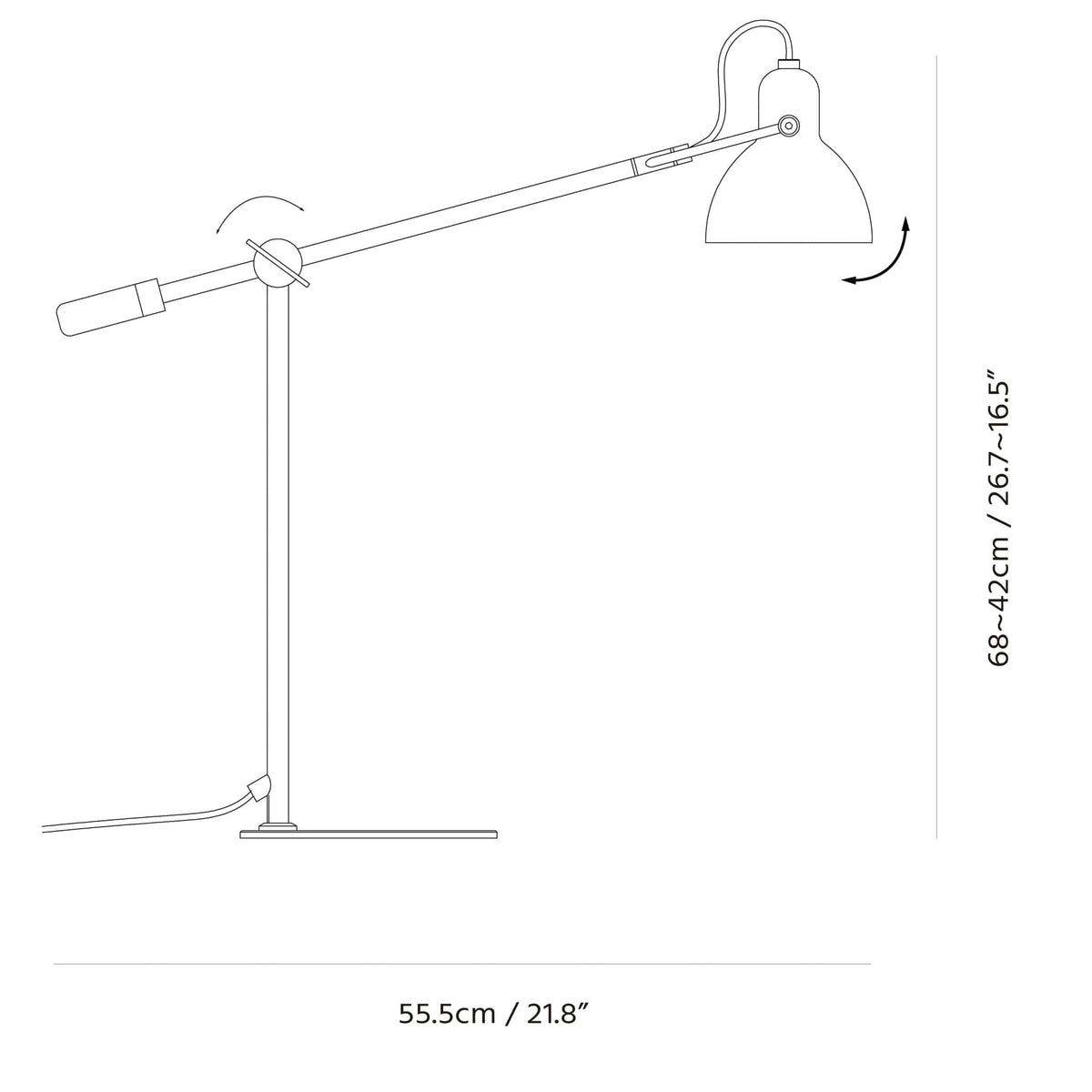 Seed Design - Laito Gentle Table Lamp - SQ-793MDR | Montreal Lighting & Hardware