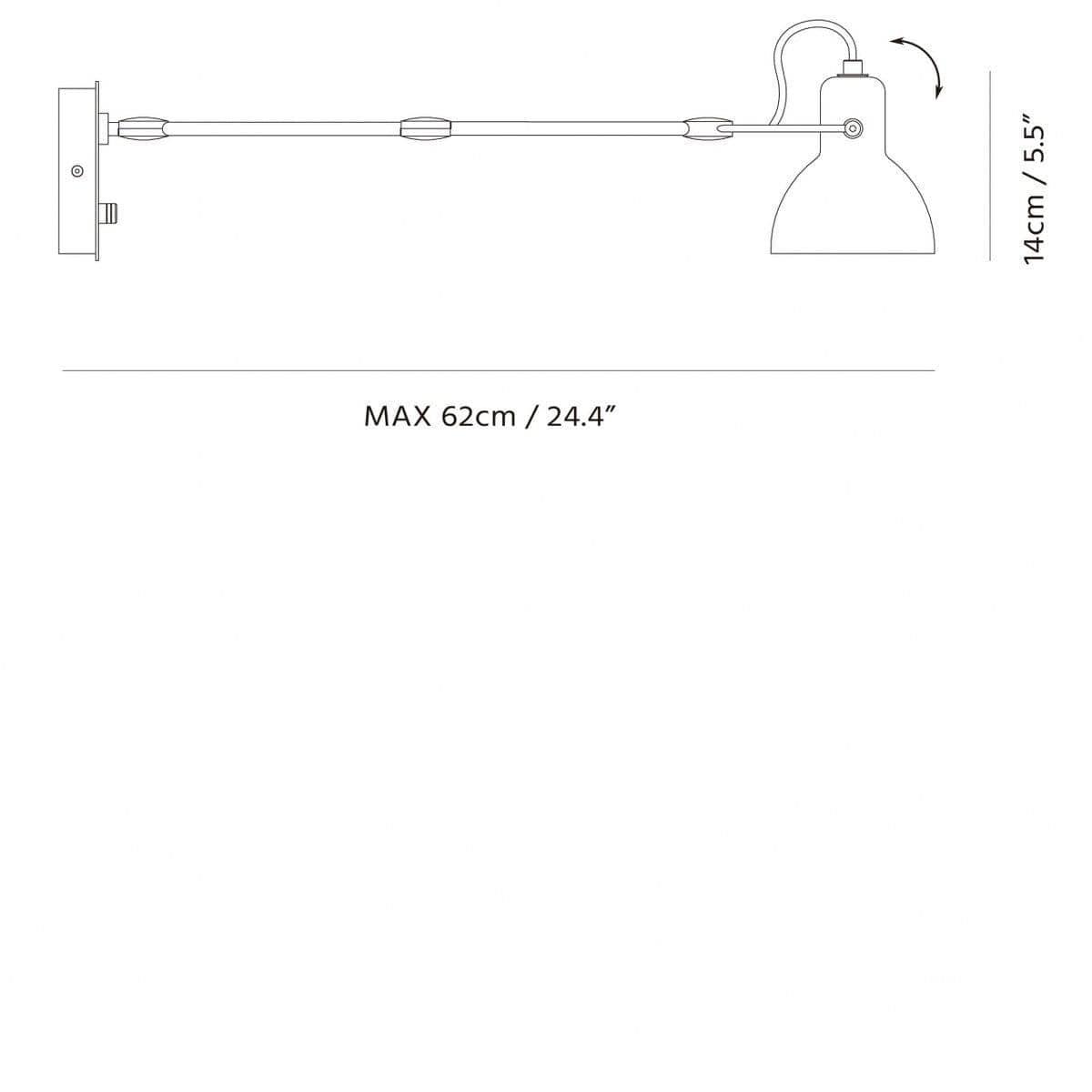 Seed Design - Laito mini Wall Lamp Large - SQ-793MWA-BK | Montreal Lighting & Hardware