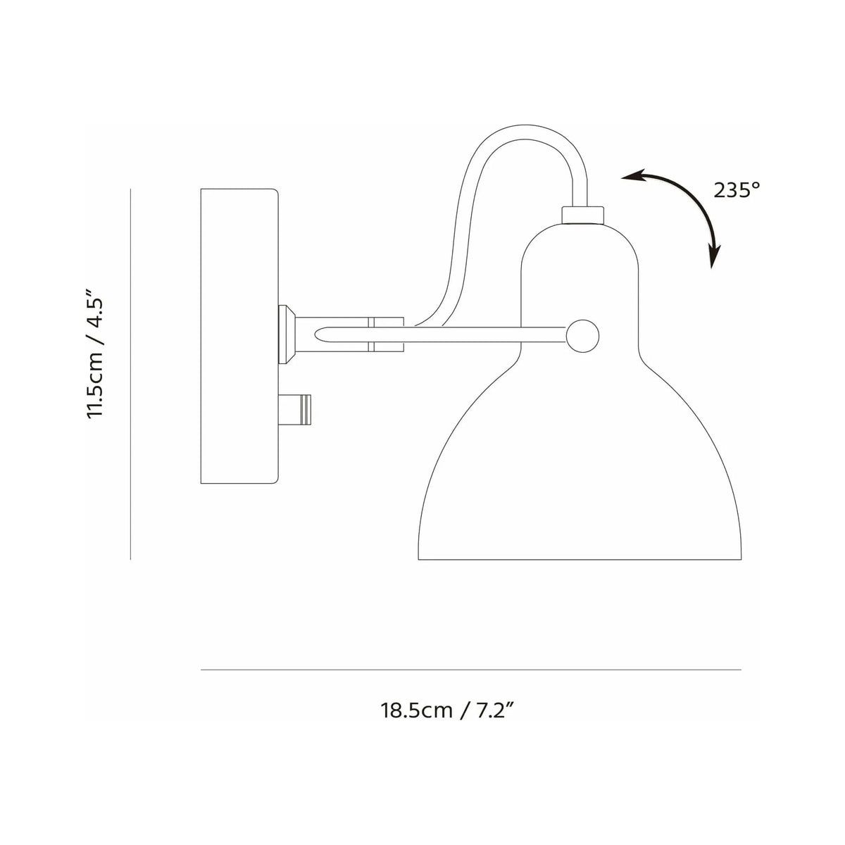 Seed Design - Laito mini Wall Lamp - SQ-793MWR-BK | Montreal Lighting & Hardware