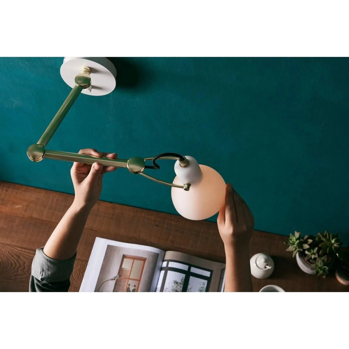 Seed Design - Laito opal Wall Lamp Large - SQ-793WA-GLS | Montreal Lighting & Hardware