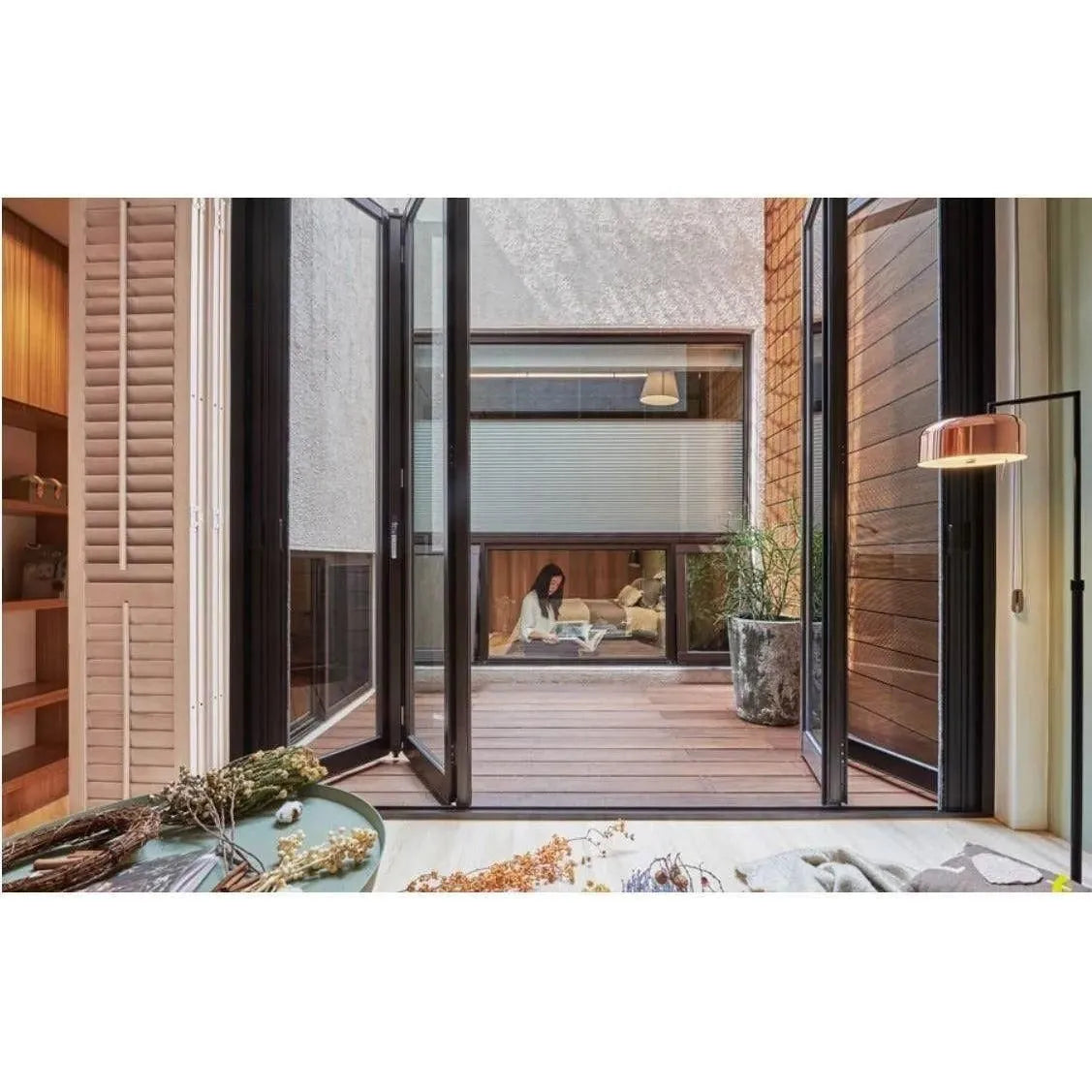 Seed Design - Lalu+ Floor Lamp - SQ-250MFR-CPR | Montreal Lighting & Hardware