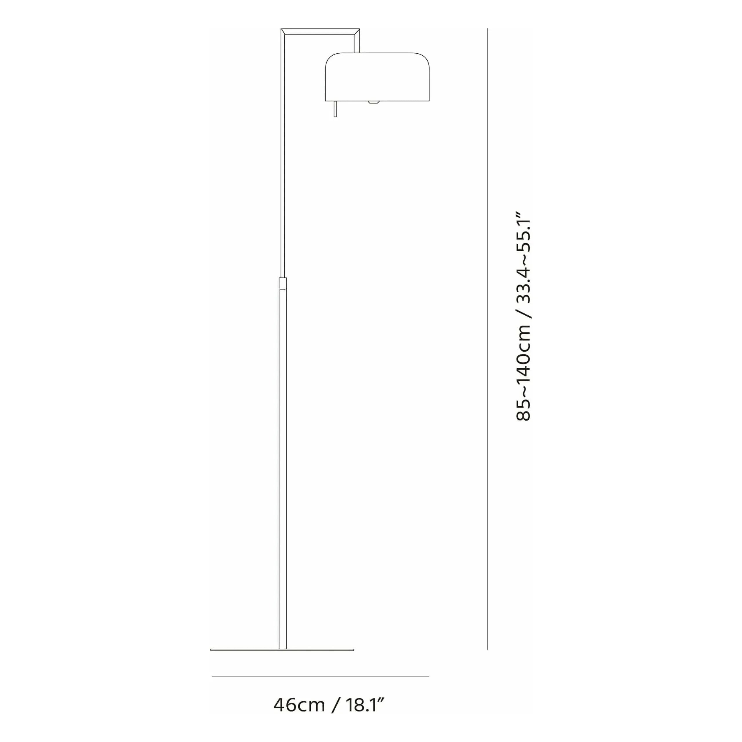 Seed Design - Lalu+ Floor Lamp - SQ-250MFR-CPR | Montreal Lighting & Hardware