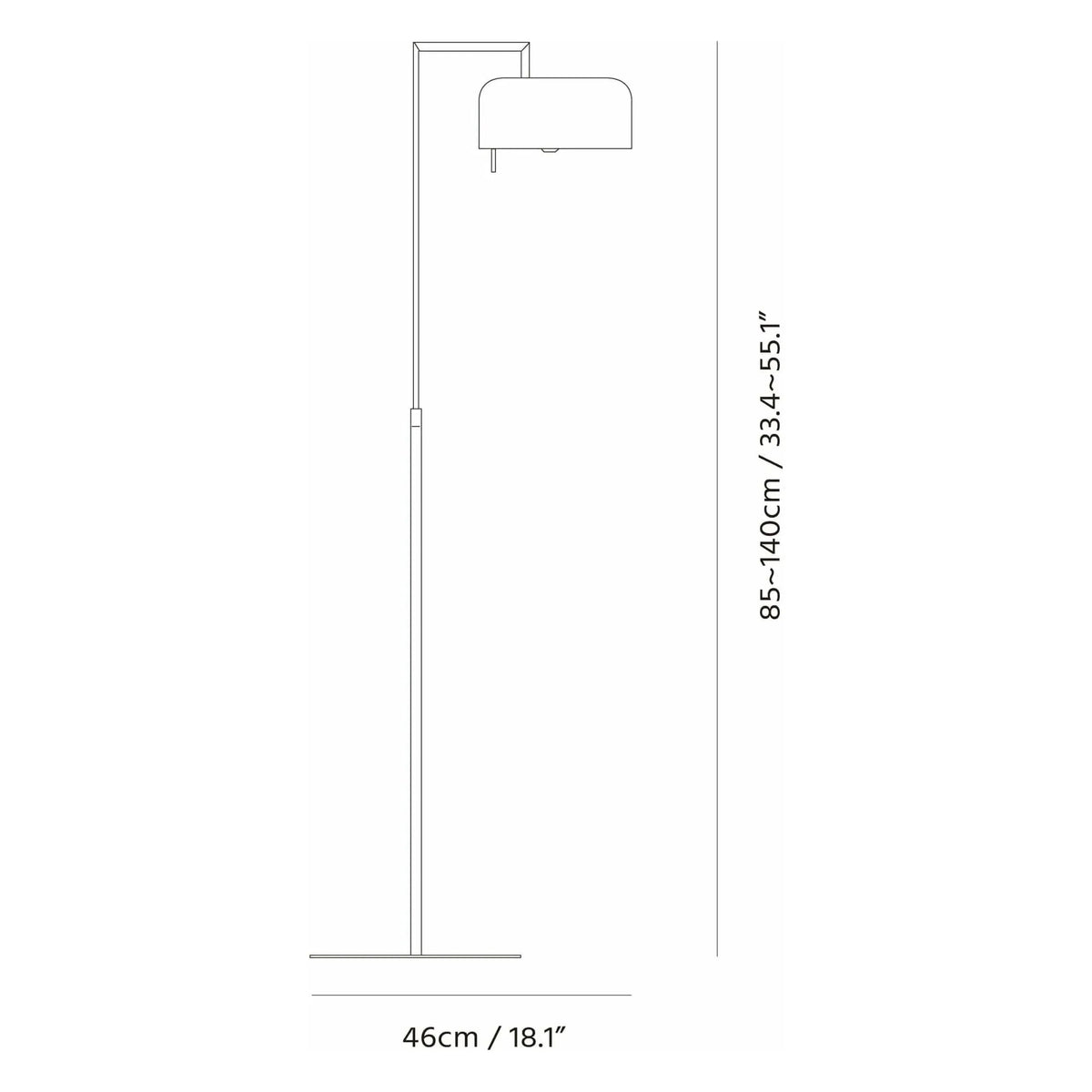 Seed Design - Lalu+ Floor Lamp - SQ-250MFR-CPR | Montreal Lighting & Hardware