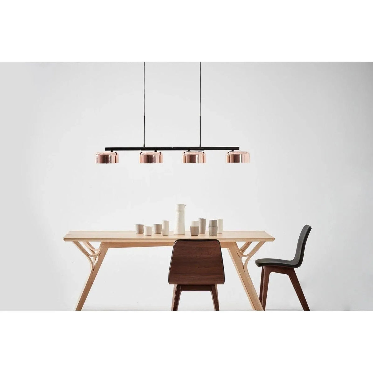 Seed Design - Lalu+ Pendant Light - SQ-250MCTR4-CPR | Montreal Lighting & Hardware