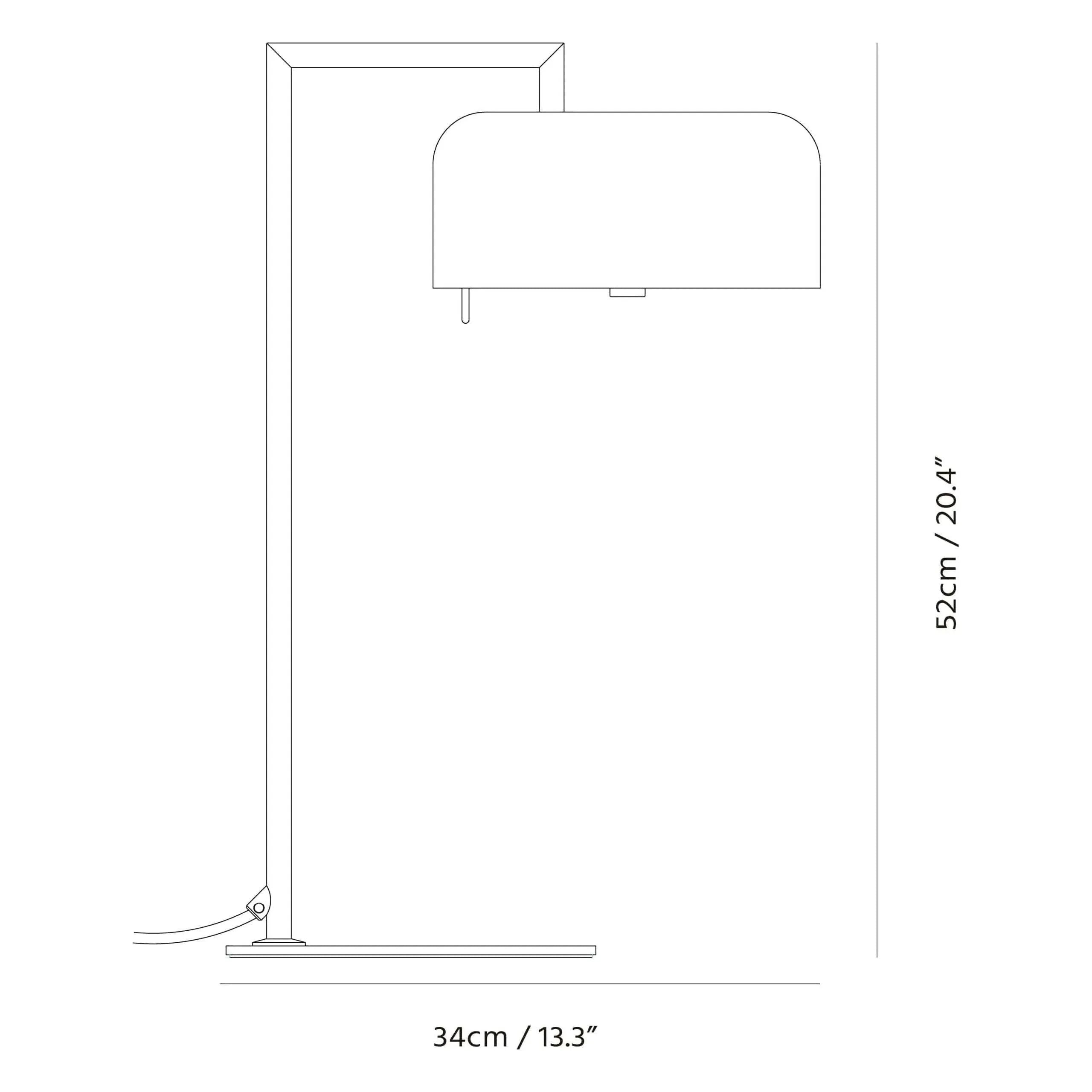Seed Design - Lalu+ Table Lamp - SQ-250MDR-CPR | Montreal Lighting & Hardware