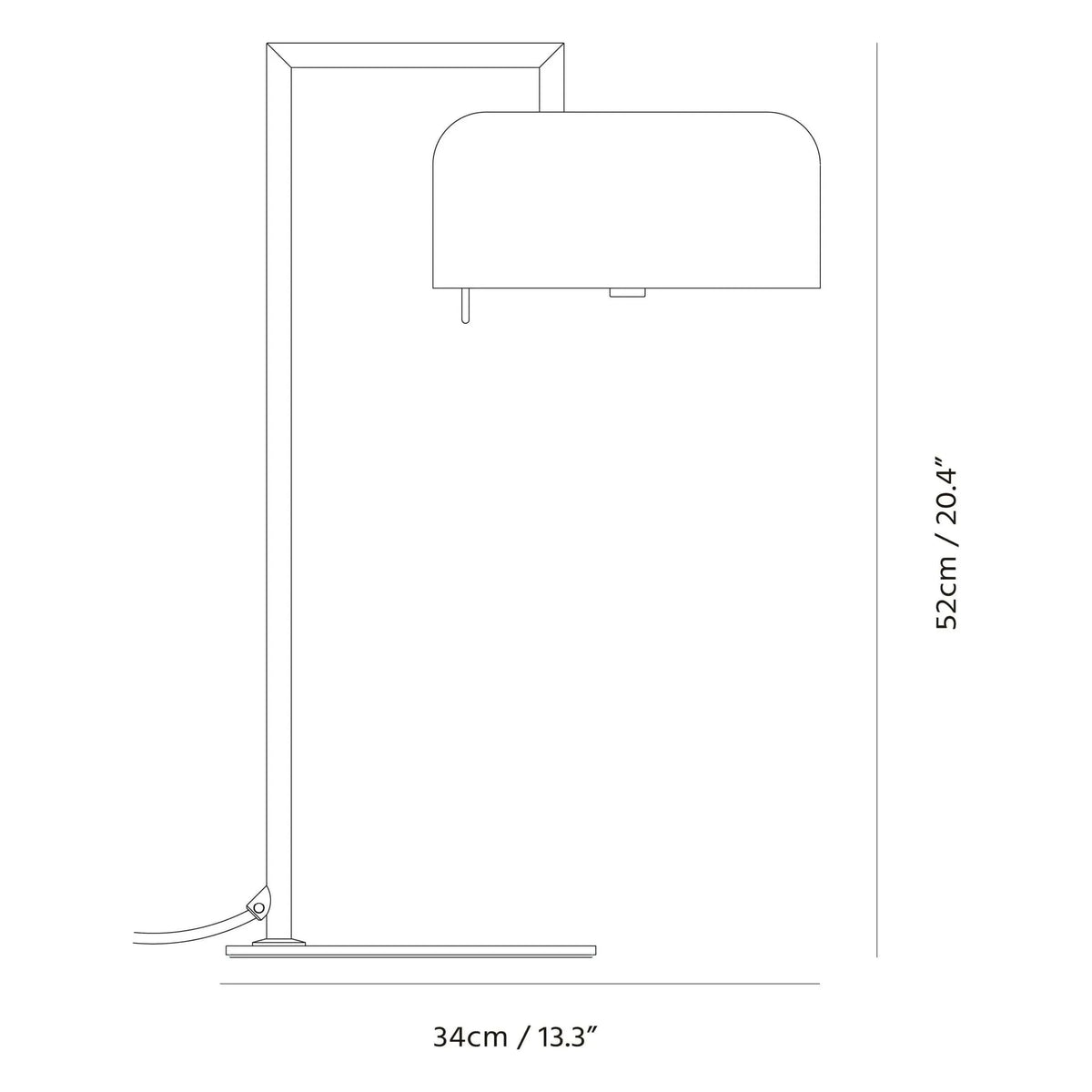 Seed Design - Lalu+ Table Lamp - SQ-250MDR-CPR | Montreal Lighting & Hardware
