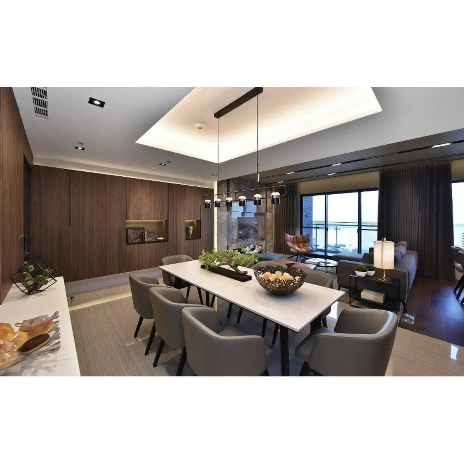 Seed Design - Ling Pendant Light 6 - SLD-80PF6-BK | Montreal Lighting & Hardware
