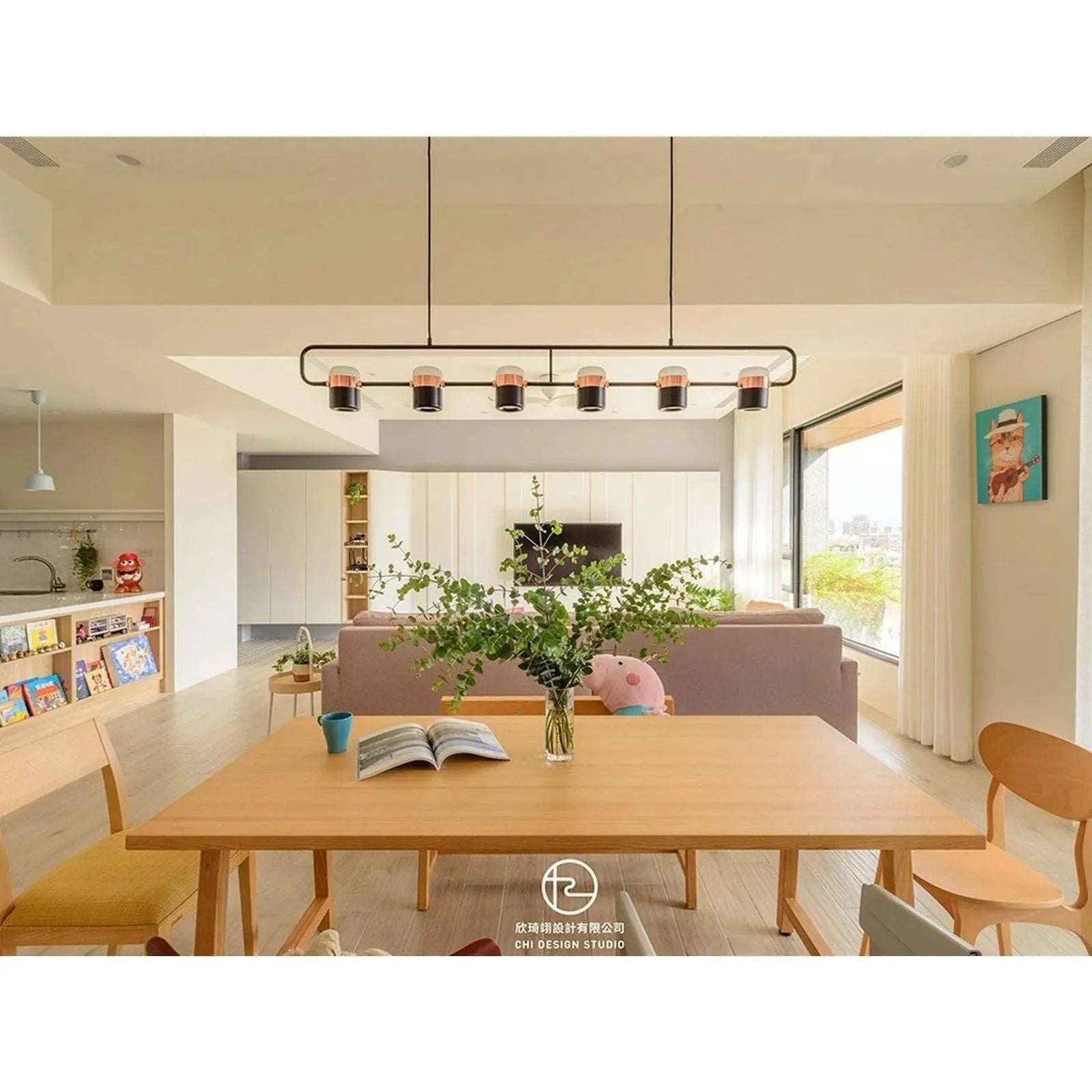 Seed Design - Ling Pendant Light 6 - SLD-80PF6-BK | Montreal Lighting & Hardware