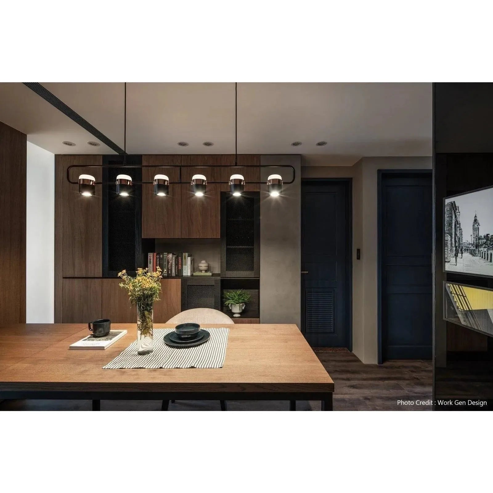 Seed Design - Ling Pendant Light 6 - SLD-80PF6-BK | Montreal Lighting & Hardware