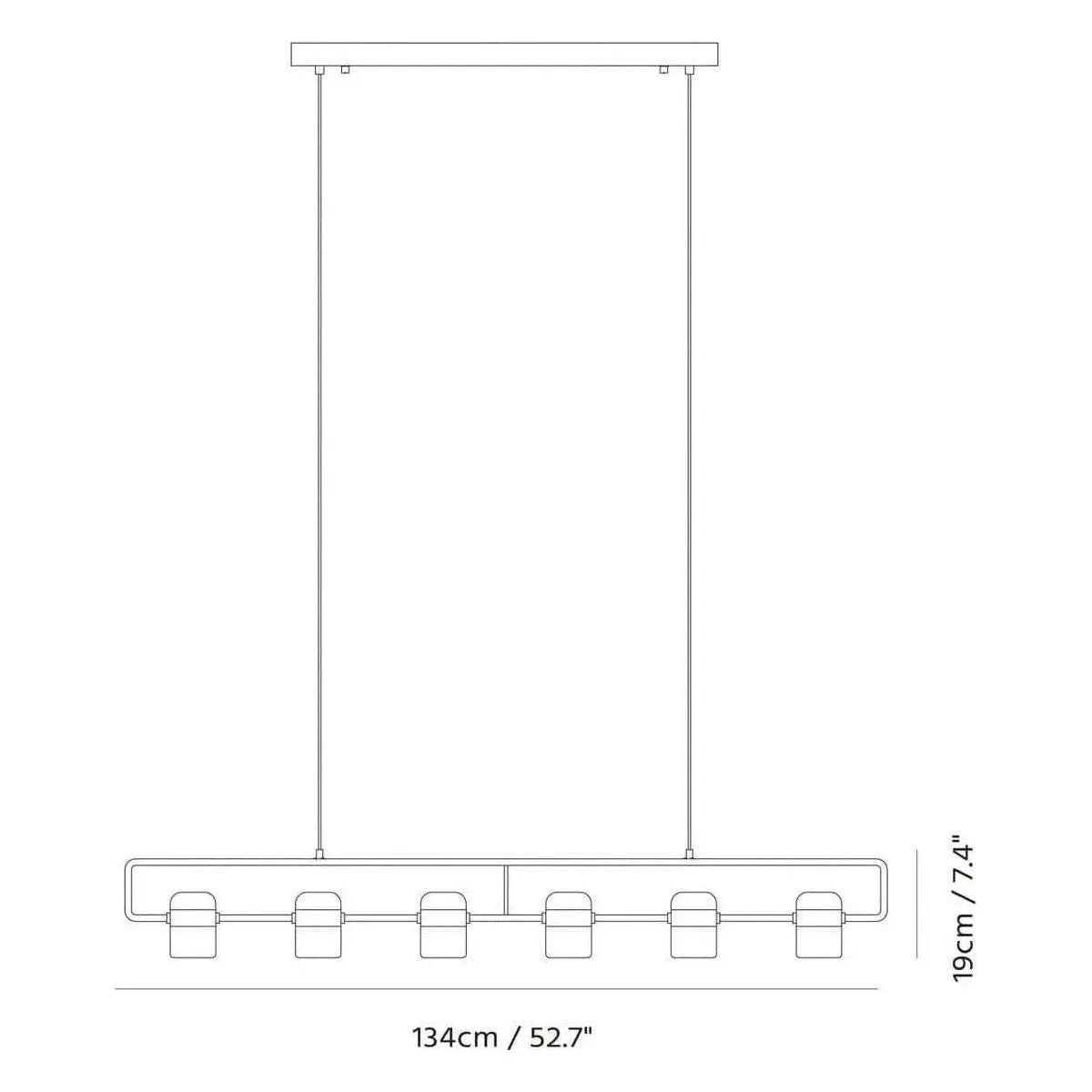 Seed Design - Ling Pendant Light 6 - SLD-80PF6-BK | Montreal Lighting & Hardware