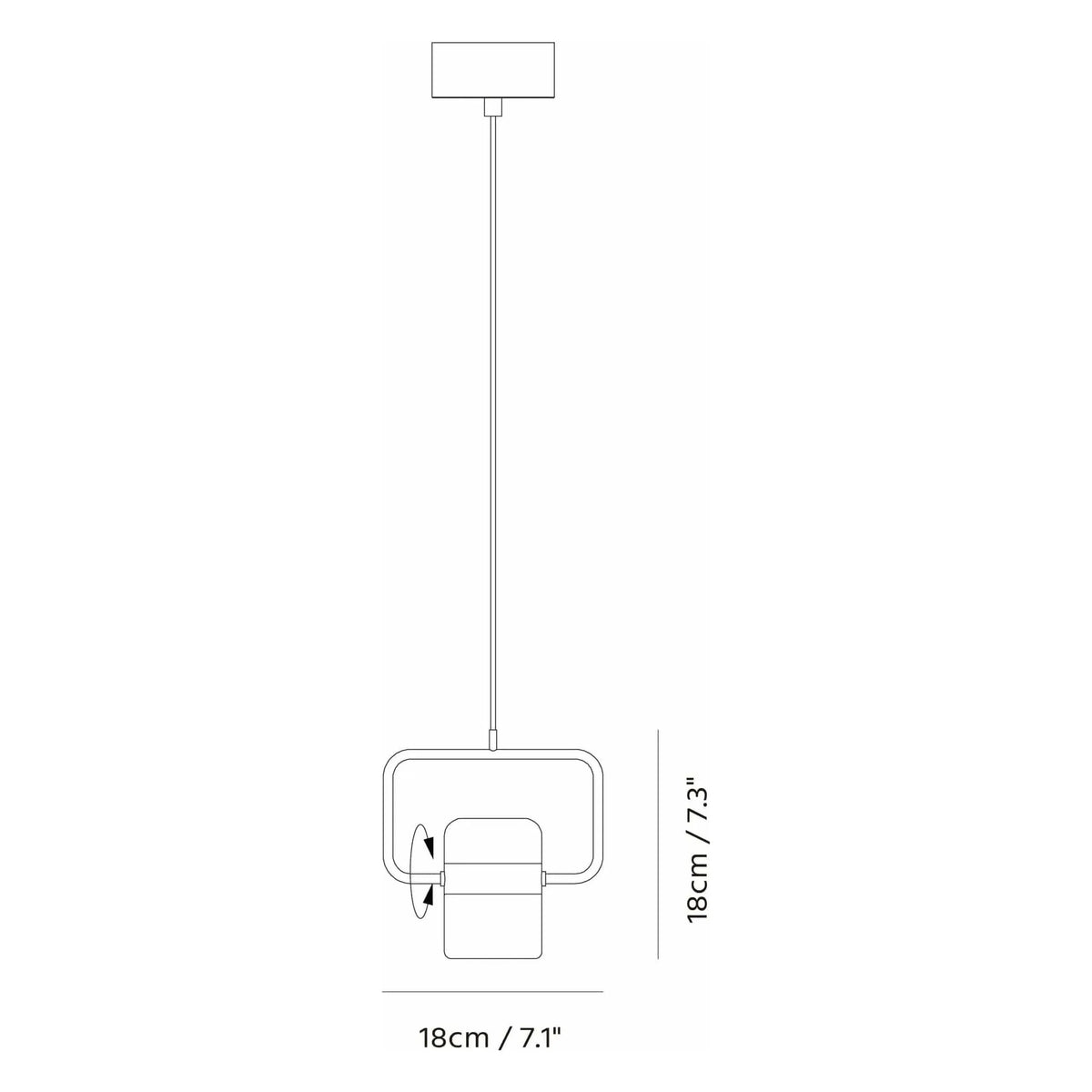 Seed Design - Ling Pendant Light Single H - SLD-80PH-BK | Montreal Lighting & Hardware
