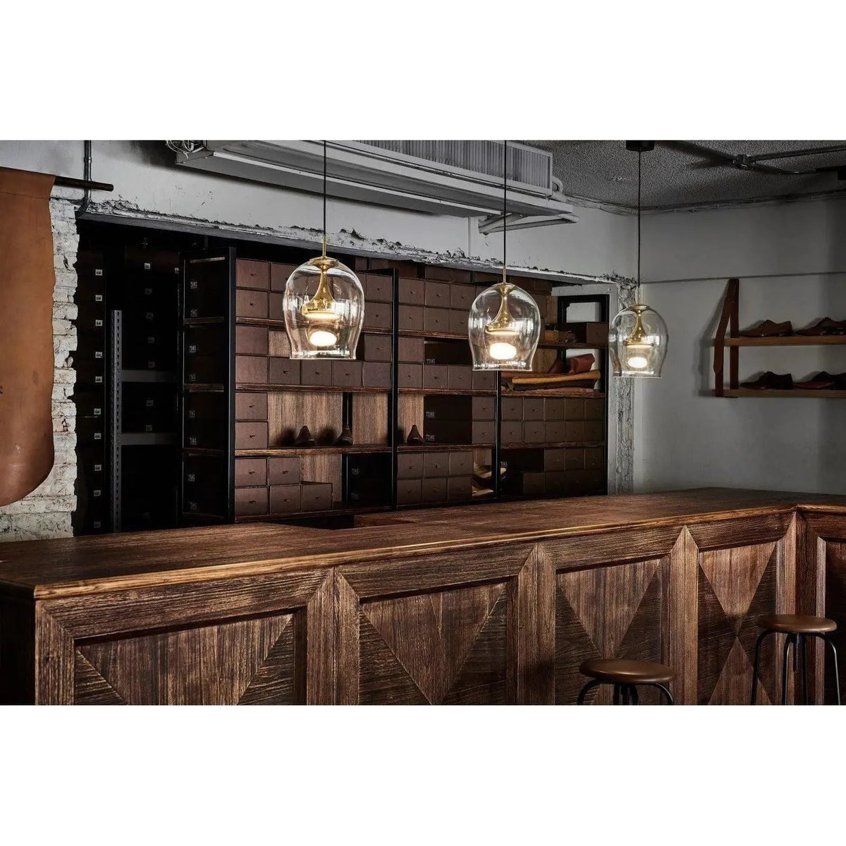 Seed Design - Moai Pendant Light - SLD-201P-BRS | Montreal Lighting & Hardware