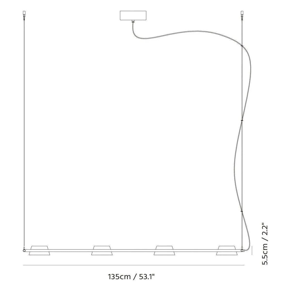 Seed Design - OLO Linear Pendant Light - SLD-130PL4-BK | Montreal Lighting & Hardware