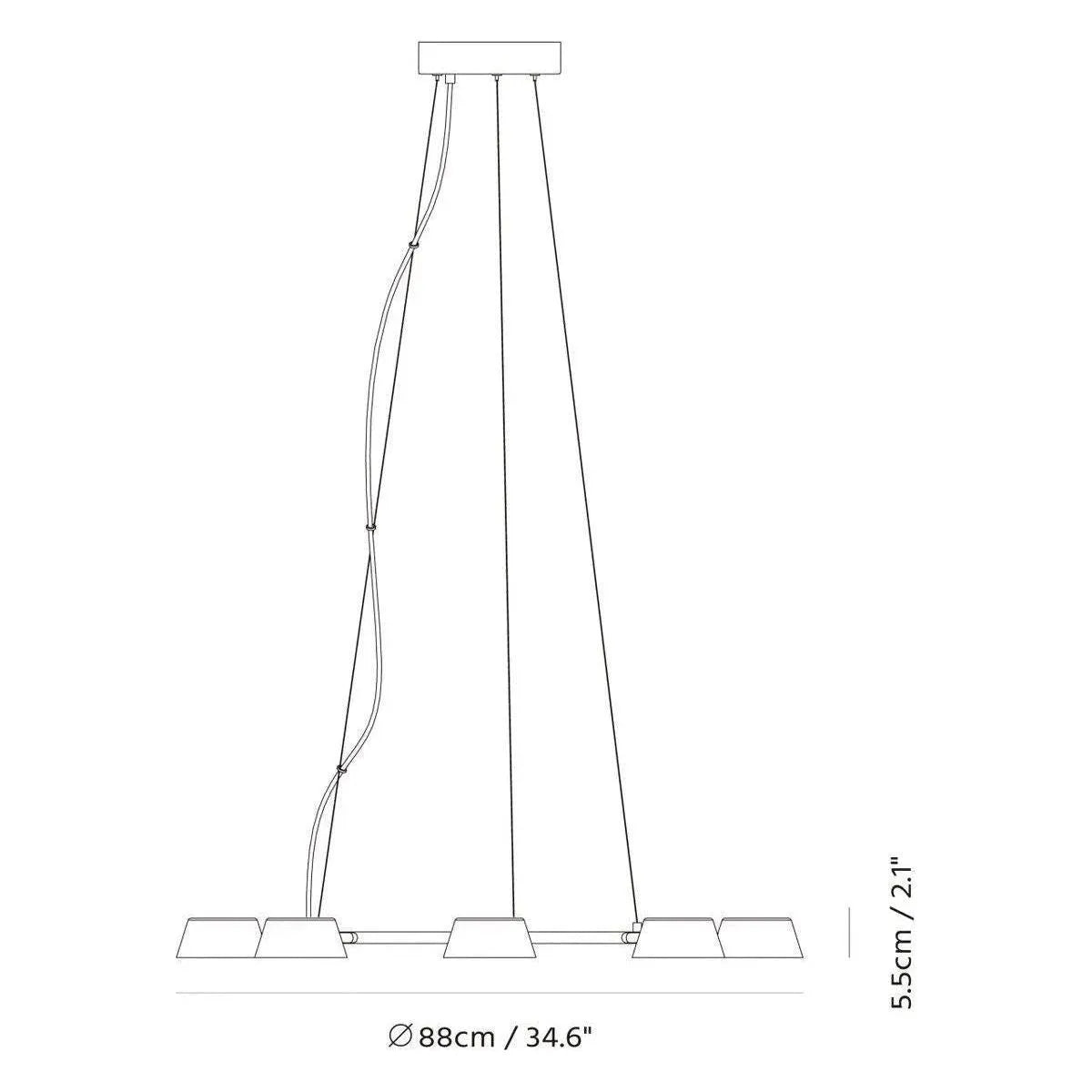 Seed Design - OLO PC8 Pendant Light - SLD-130PC8-BK | Montreal Lighting & Hardware