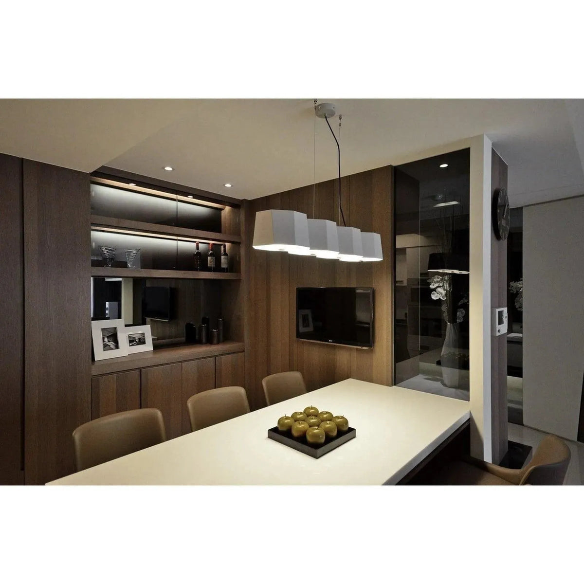 Seed Design - Zhe Pendant Light 4 - SQ-2322MPL4-BK | Montreal Lighting & Hardware