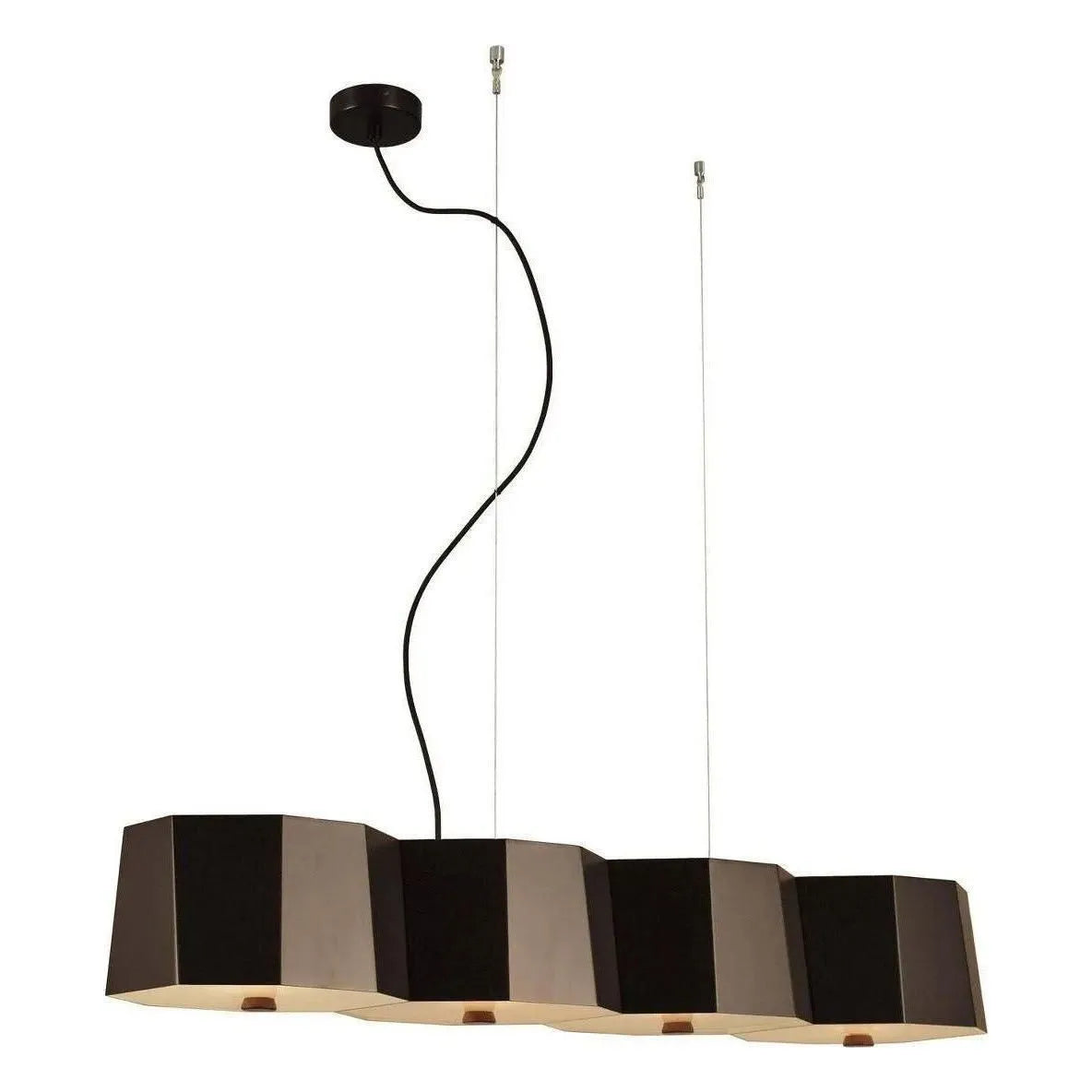 Seed Design - Zhe Pendant Light 4 - SQ-2322MPL4-BK | Montreal Lighting & Hardware