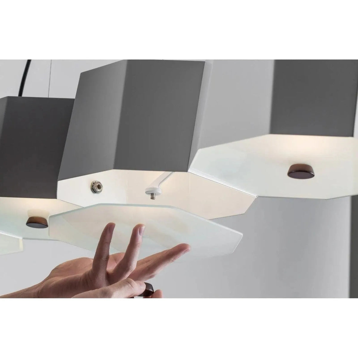 Seed Design - Zhe Pendant Light 4 - SQ-2322MPL4-BK | Montreal Lighting & Hardware