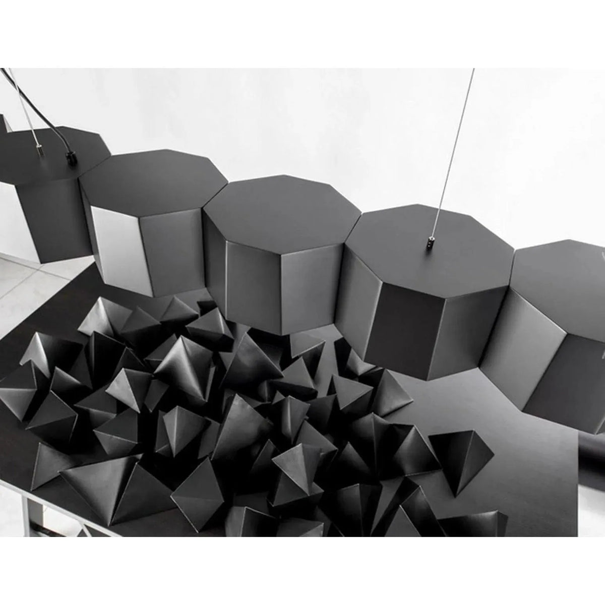 Seed Design - Zhe Pendant Light 6 - SQ-2322MPL6-BK | Montreal Lighting & Hardware