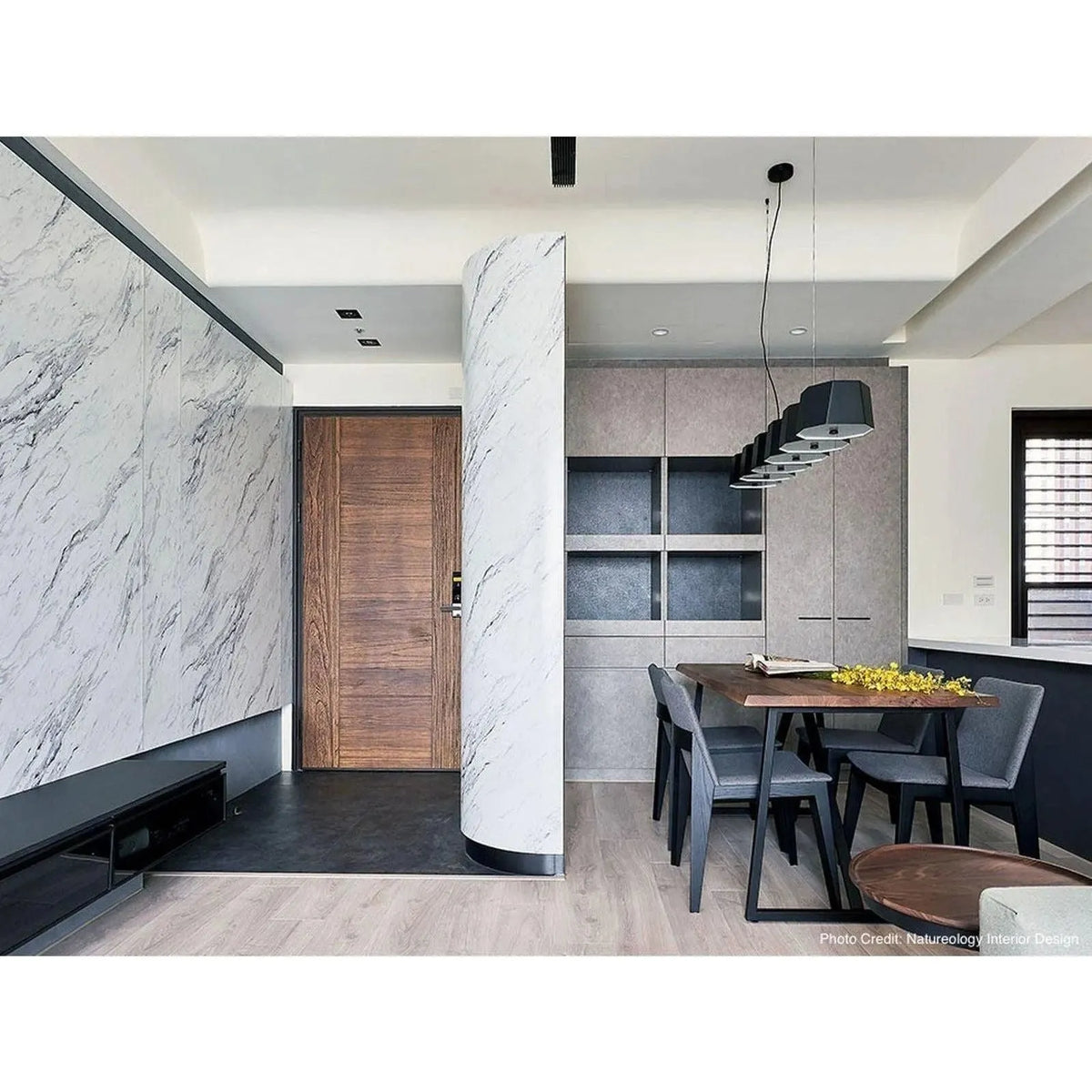 Seed Design - Zhe Pendant Light 6 - SQ-2322MPL6-BK | Montreal Lighting & Hardware