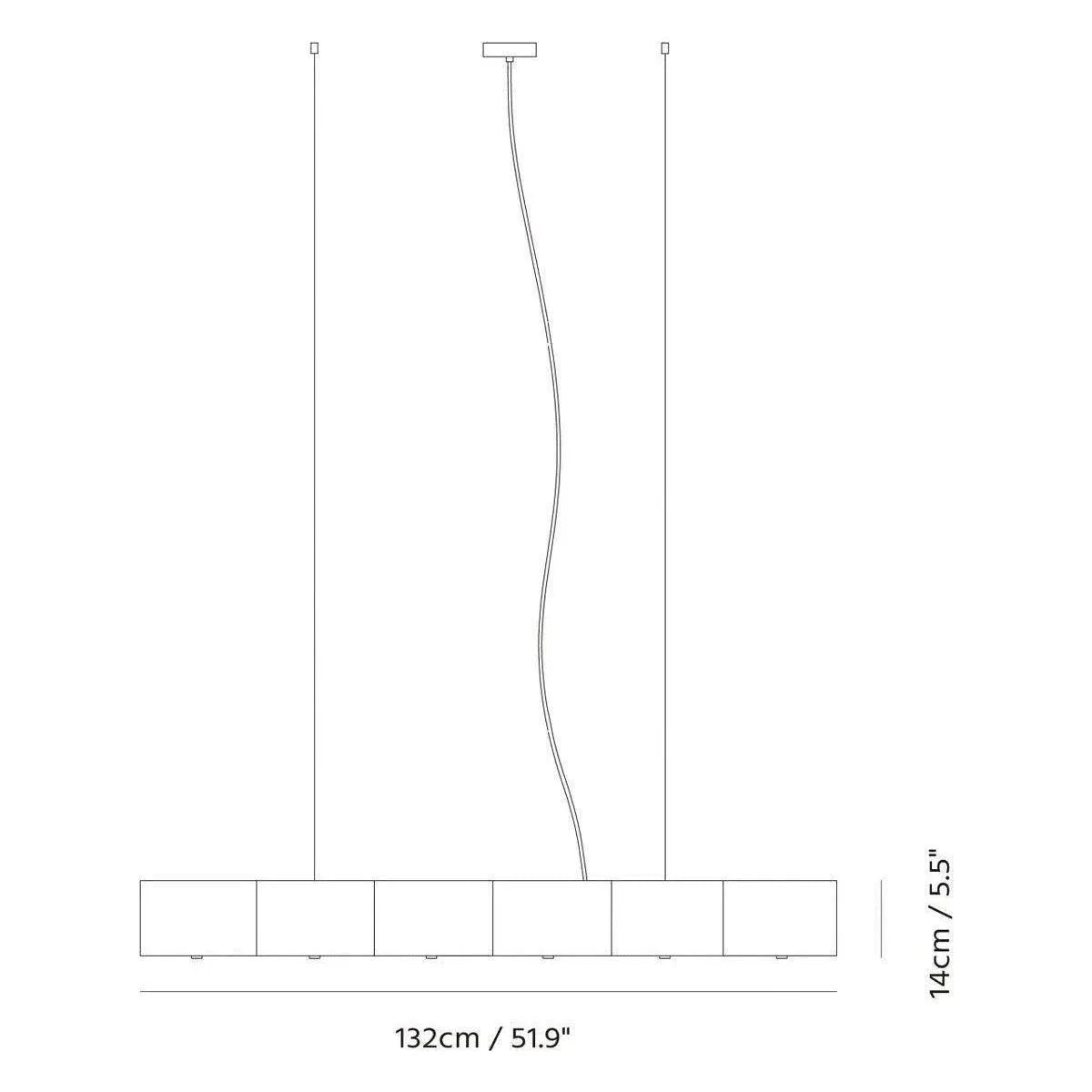 Seed Design - Zhe Pendant Light 6 - SQ-2322MPL6-BK | Montreal Lighting & Hardware