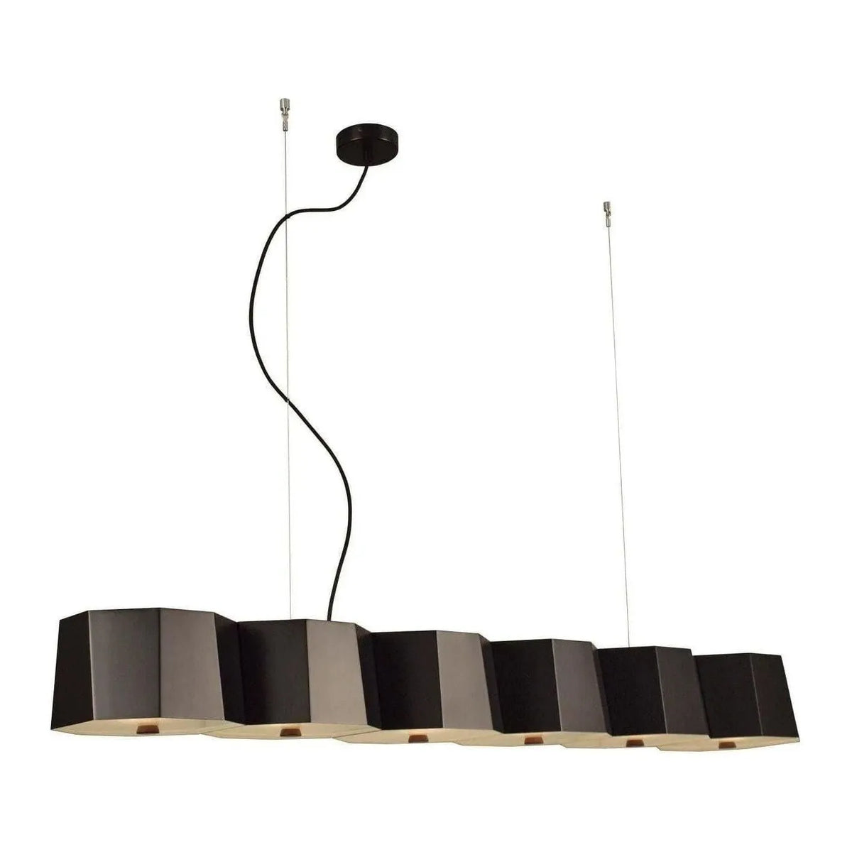 Seed Design - Zhe Pendant Light 6 - SQ-2322MPL6-BK | Montreal Lighting & Hardware