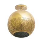 Dounia Home - DH-NURREVSEM-SM-PC - NUR REVERSED SEMI-FLUSH LIGHT - Polished Copper